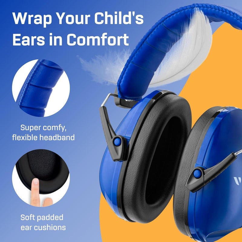 Vanderfields Hearing Protection Ear Muffs - Over 33 dB (2K Hz) Broad Noise Cancelling Sound Reduction Earmuffs for Kids 3-12 - Image 4